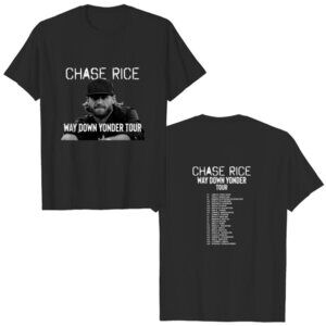 Chase Rice 2023 Way Down Yonder Music Tour 2 Sided T-Shirt 166